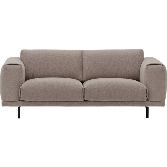 Muuto - Rest soffa 2-sits svart metallbas hearth 6 - Soffor - Anderssen &amp; Voll - Beige - Metall/Textilmaterial