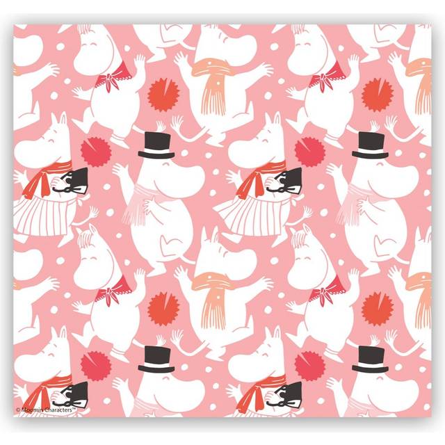 Opto Design Moomin celebration napkin 33x33 cm 20 pack White-pink