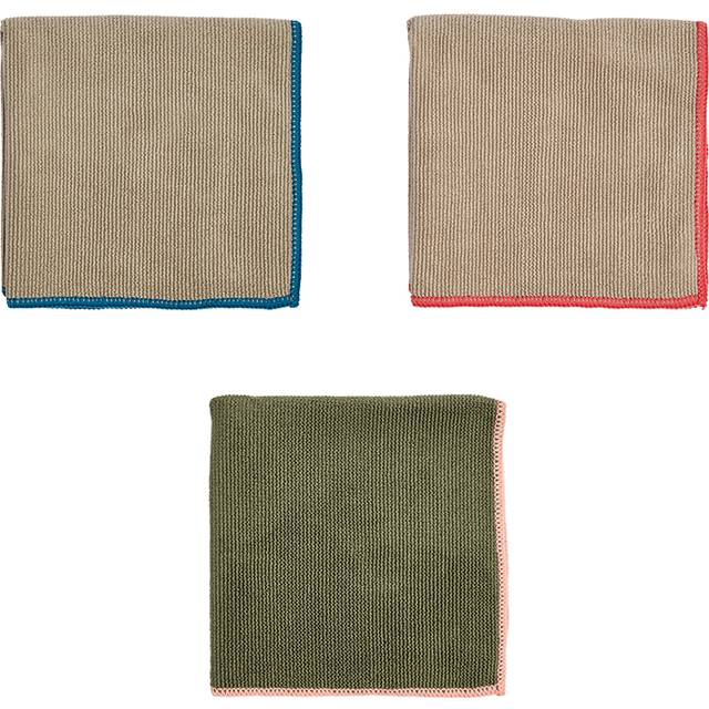 OYOY Mundus microfiber cloth 30x30 cm 3 pieces Olive-clay