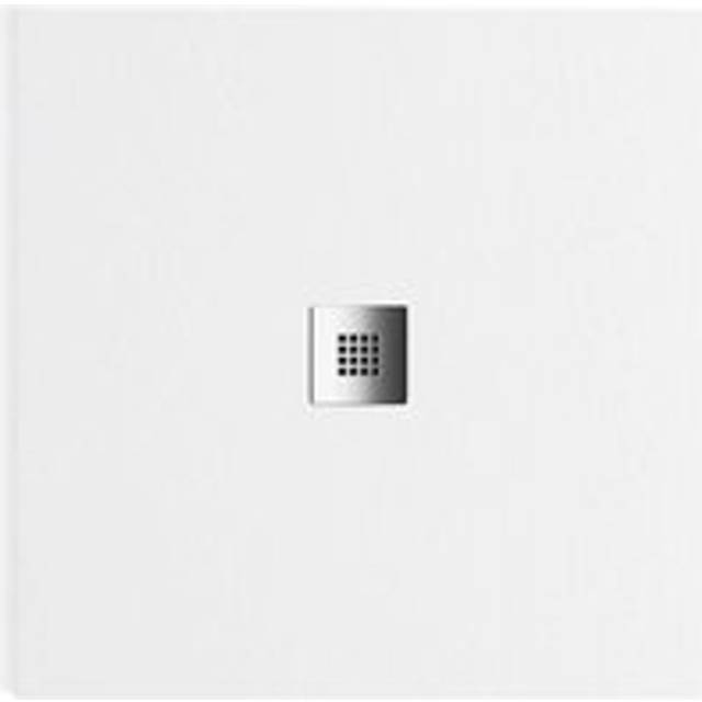 Honiston Square Mineral Composite Slate Effect Shower Tray - White - 800mm x 800mm