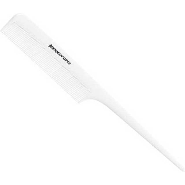 Denman Precision Tail Comb White