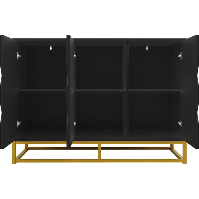 120 Cm Breites Sideboard Mit Stabilen Eisenbeinen - White (85cm H X 120cm W X 40cm D)