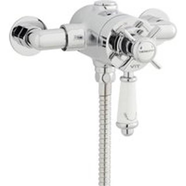 Exposed Thermostatic Shower Mixer Valve - Metallic Silver - One Size