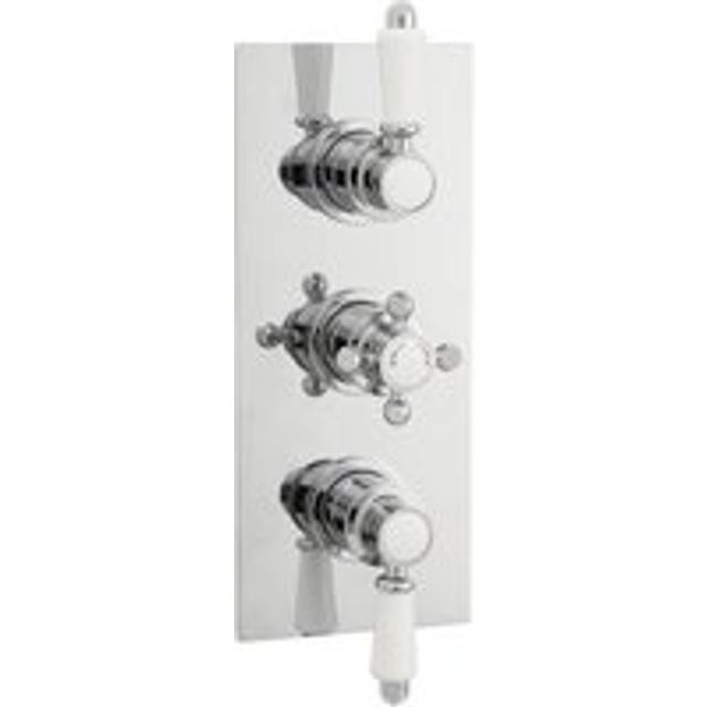 Nuie - Edwardian Concealed Shower Valve Triple Handle - Chrome