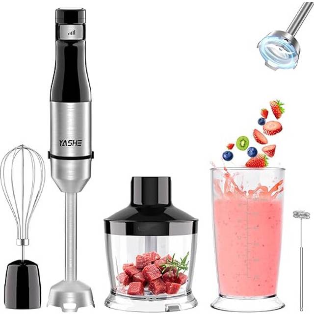 YASHE 5 in 1 Handheld Blender,Stainless Steel Stick Blender