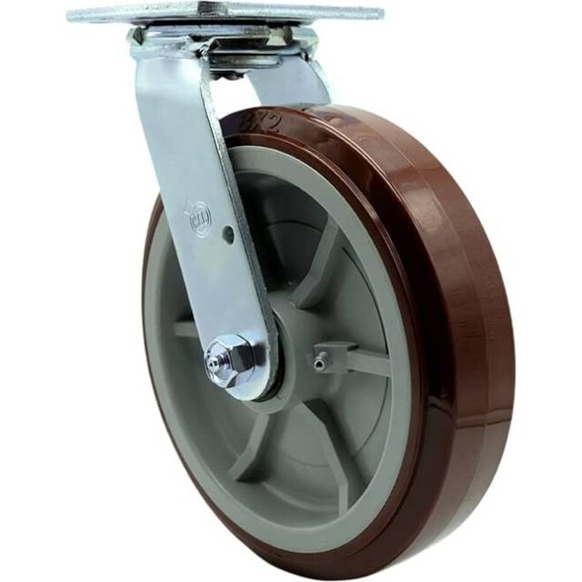 Service Caster SCC30CS820PPUR Heavy Duty Swivel Caster  NonMarking Polyurethane Wheel  8 Size