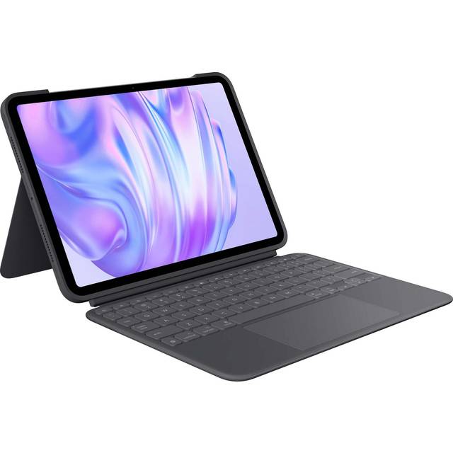 Logitech Combo Touch iPad Pro 11-inch (M4)(2024) Toetsenbordhoes - afneembaar toetsenbord met achtergrondverlichting en kickstand, comfortabel typen, multifunctionele modus - Grafiet, QWERTY