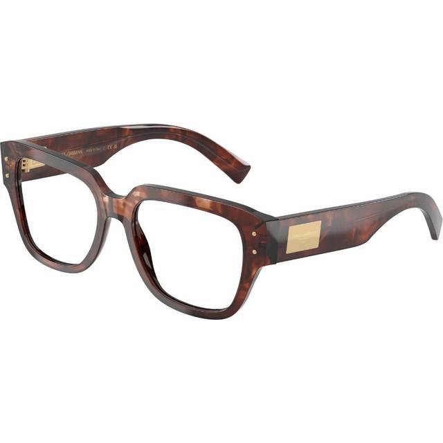 Dolce & Gabbana DG3405 3222 Men's Eyeglasses Tortoiseshell Size 54 (Frame Only) - Blue Light Block Available - Dark Brown Red Tortoise (54)
