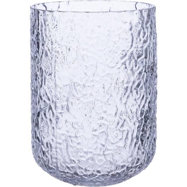 ERNST - Glasvas höjd 18 cm, mönstrat glas - Transparent