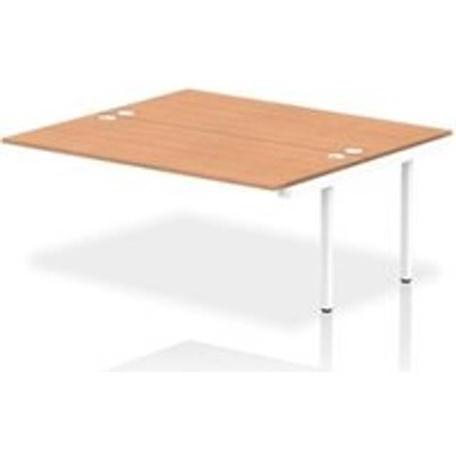 Impulse Bench B2B Ext Kit 1800 White Frame Office Bench Desk Oak