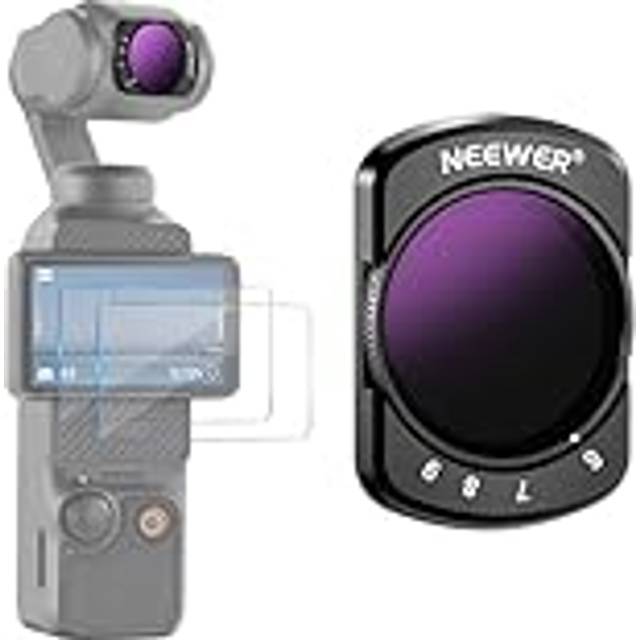 NEEWER Magnetic Variable Filter for Osmo Pocket Magnetic Easy to Adjustable Light Neutral Density HD Multilayer Coating Optical LCD Screen Protectors