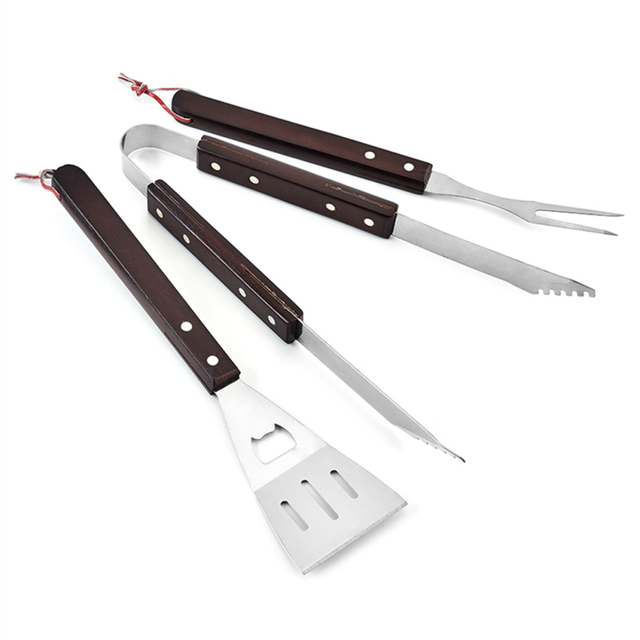 BBQ Stainless Steel Barbecue Grill Three-piece Set