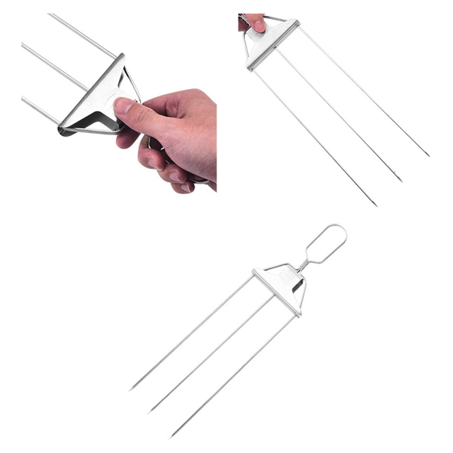 3 Way Grill Skewers - , Three- BBQ Fork Kit