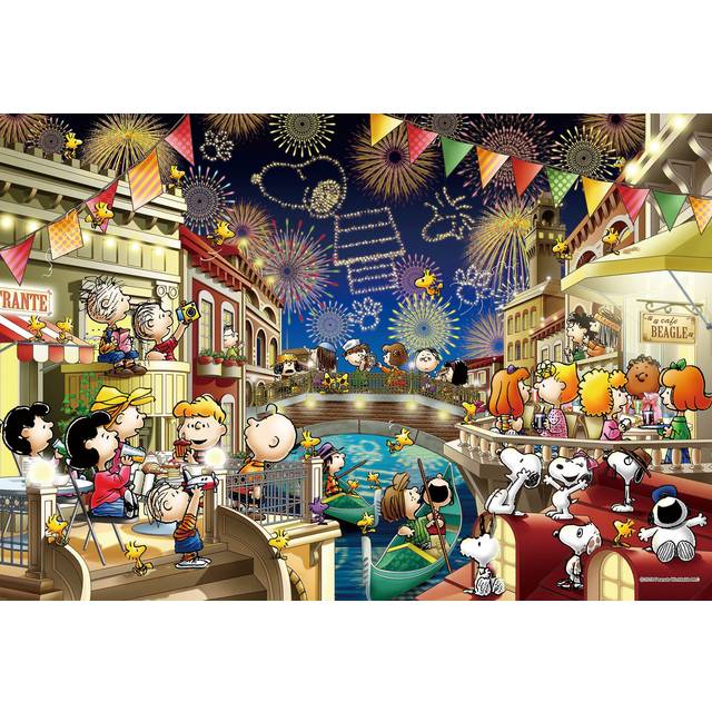 Epoch 300 Piece Jigsaw Puzzle PEANUTS Snoopy Fireworks x with glue and spatula with score ticket EPOCH (26 38cm) 28-310s