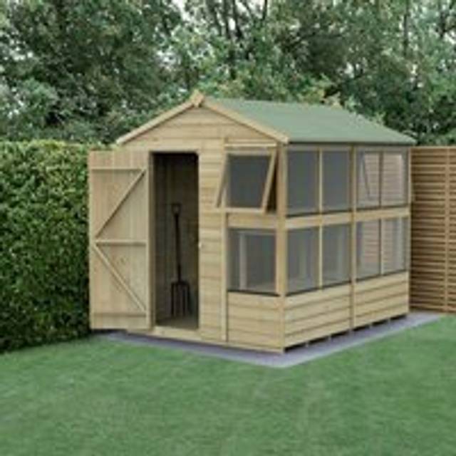 Forest Garden Shiplap Apex Potting Shed - 1 Window - 8and#039; x 6and#039;