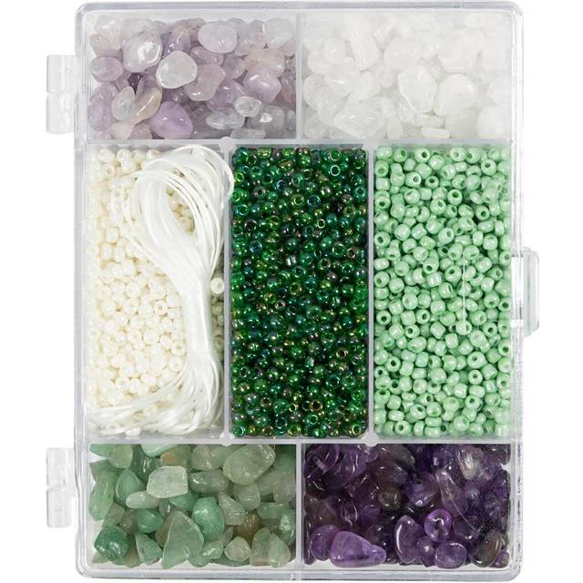 Pearl mix Crystals Greenish purple colours