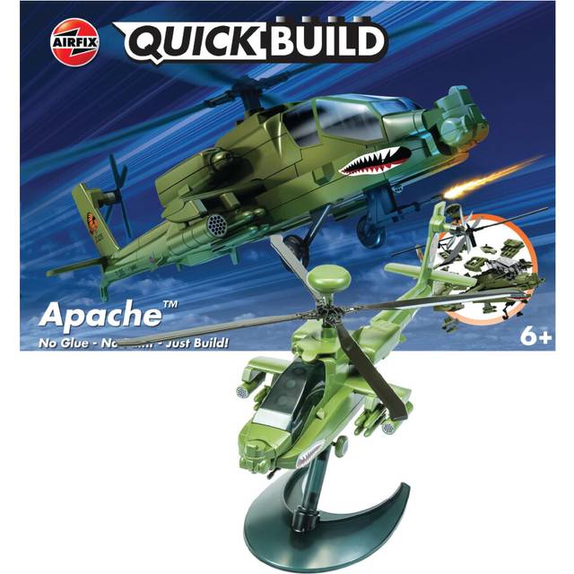 Airfix Quickbuild Boeing Apache Airplane Model Kit  Multi