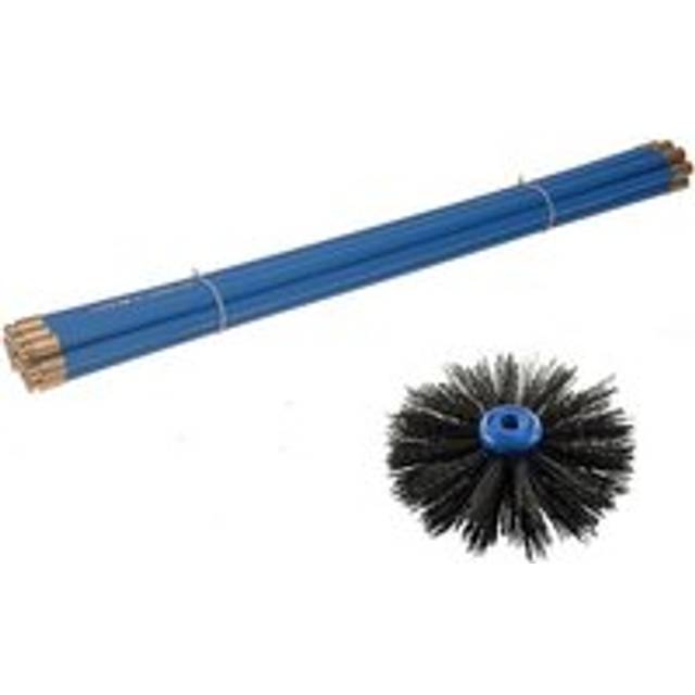 Bailey - Drain Chimney Flue Cleaning Set 6x Drain Rods BAI1600 6'' Brush BAIZ5683