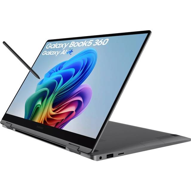 Samsung Galaxy Book5 360 Convertible Laptop, Copilot+ PC, Intel Core Ultra 7 Processor, 16GB RAM, 1TB SSD, 15.6” Full HD Touch Screen, Grey