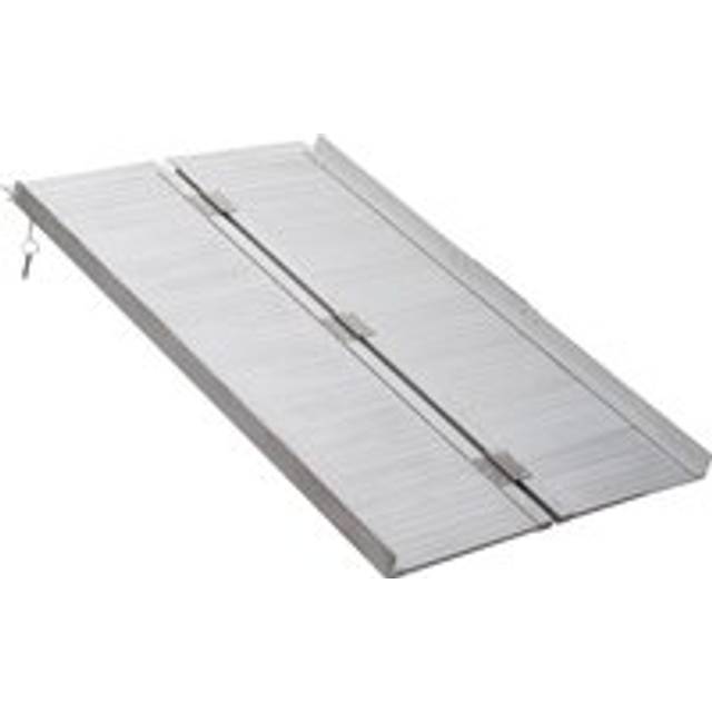 Homcom 4ft Folding Aluminum Wheelchair Ramp Scooter Portable Mobility Assist Suitcase Access Aid, 270kg Capacity, Silver