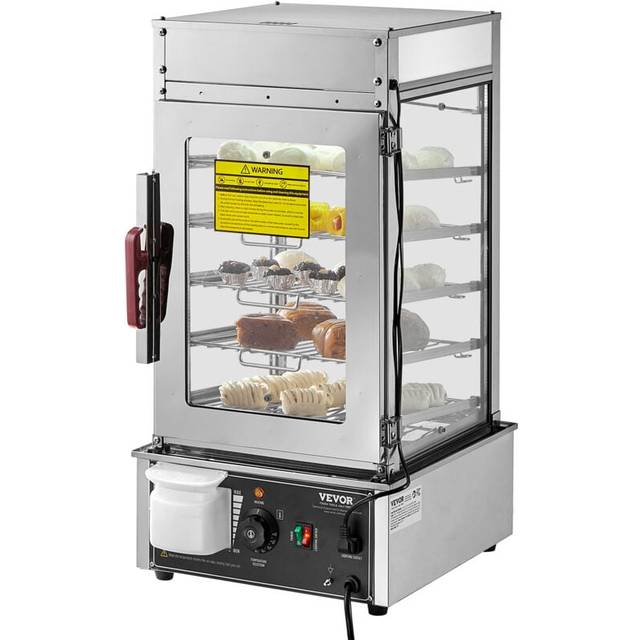 VEVOR Commercial Food Warmer Display 5-vånings Food Steamer Buns Warmer Electric