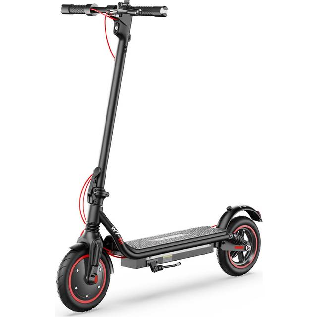 iScooter W7 elektrisk skoter, 350W 42V 7,8AH batteri, 8,5-tums uppblåsbart däck, APP-kontroll svart