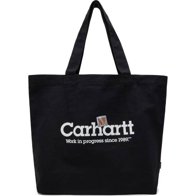 Bag Carhartt WIP Canvas Graphic Tote Large Label Script Print/ Black 32 l (32 l)