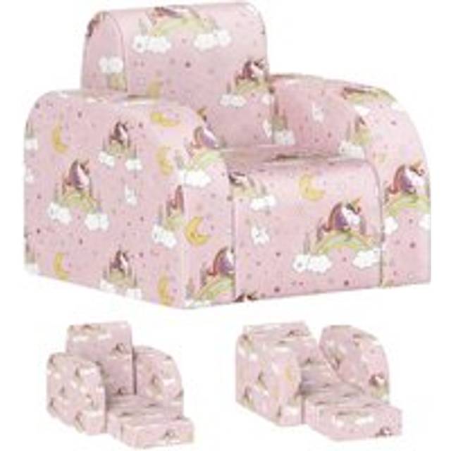 Aiyaplay Kids Armchair, Foldable Toddler Chair For Bedroom - Pink, Pink