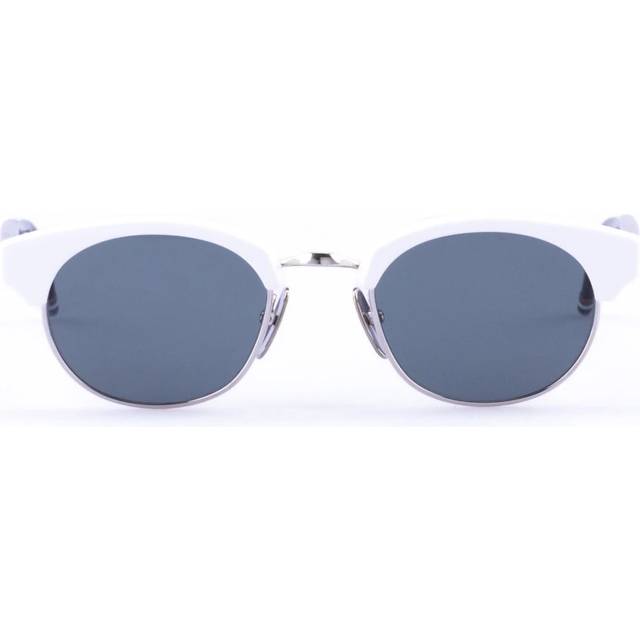 Thom Browne, Accessoarer, Herr, ONE Size, Oval Solglasögon - black (ONE SIZE)