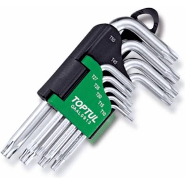 TOPTUL Vinkelskruvnyckelsats GAAL0913 9 TORX: T10, T15, T20, T25, T27, T30, T40, T45, T50
