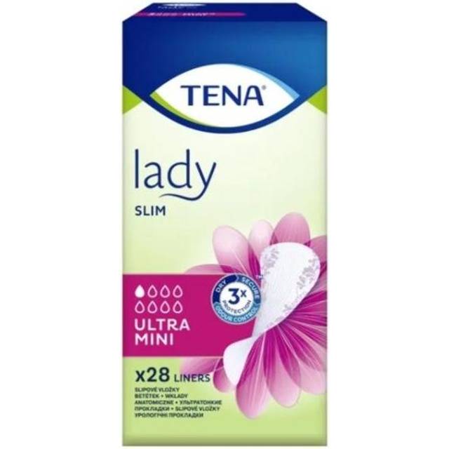 TENA Lady Slim Ultra Mini Incontinence Pads, 28 Count - Medical Grade Protection, Discreet & Comfortable