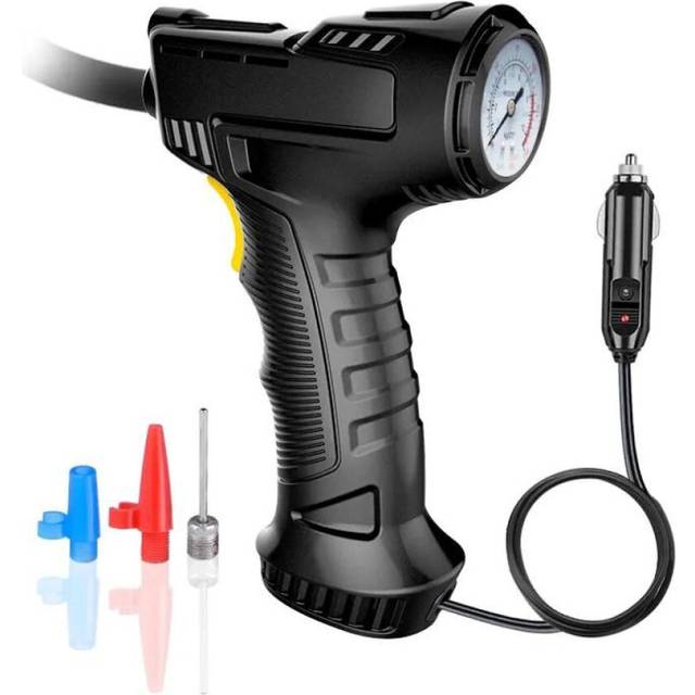 (Wired Pointer) 120w Car Air Compressor Portable Air Pump Usb Rechargeable Wireless/wire Inflatable Pump Digital Car Tire Inflator For Car Bicycle Bal