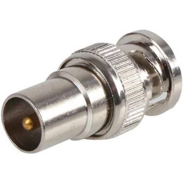 PRO SIGNAL - BNC Plug to TV Coaxial Plug Adaptor, Nickel Plated Brass Body