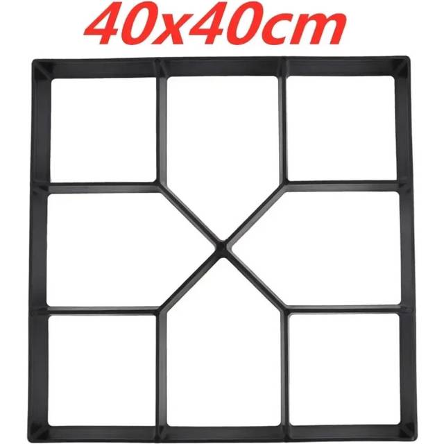 (A) DIY Path Maker Paver Molds Stone Brick Concrete Mold Concrete Cement Walk Garden Path Paving Paver