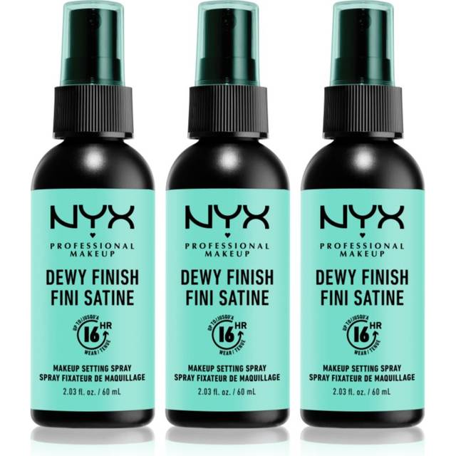 NYX PROFESSIONAL MAKEUP NYX Professional Makeup, Makeup Setting Spray - Dewy (Pack of 3), One Colour, Women