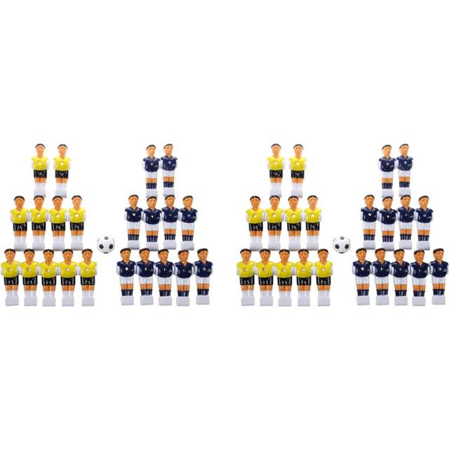 44Pcs Foosball Man Table Guys Man Soccer Player Part Yellow+Royal Blue with Ball