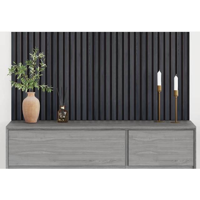 vidaXL Acoustic Wall Panels 2 pcs Slatted 60.5x60 cm Oak Veneer acoustic panel