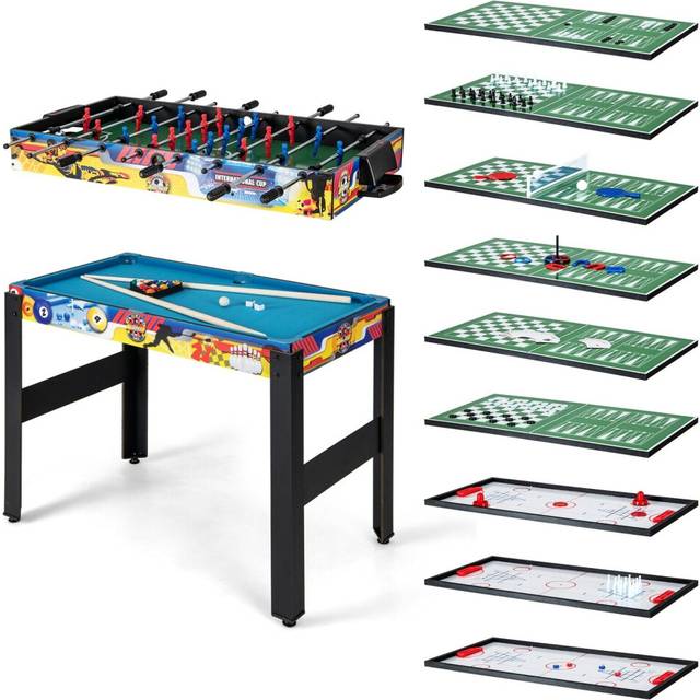 12-in-1 Combo Game Table Set Foosball Air Hockey PingPong Shuffleboard