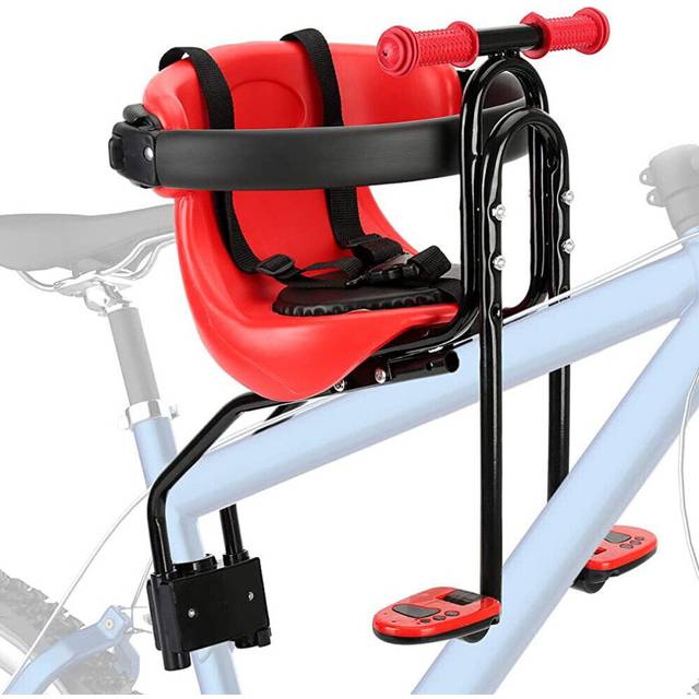 Bike Baby Seat Front Mount with Handrail Safety Locks
