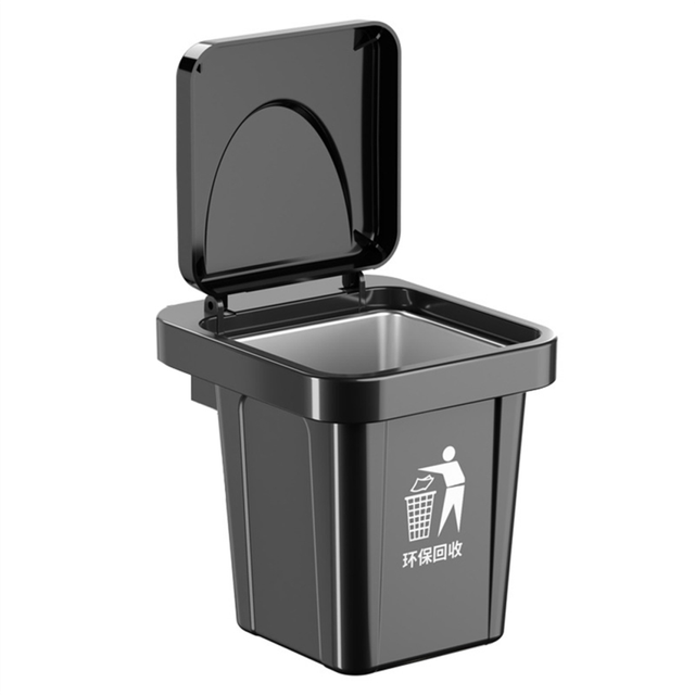 Stainless Steel Wall-Hanging Ashtray with Lid Trash Can-Shaped Bathroom Living Room Fly Ash-Proof Punch-Free A