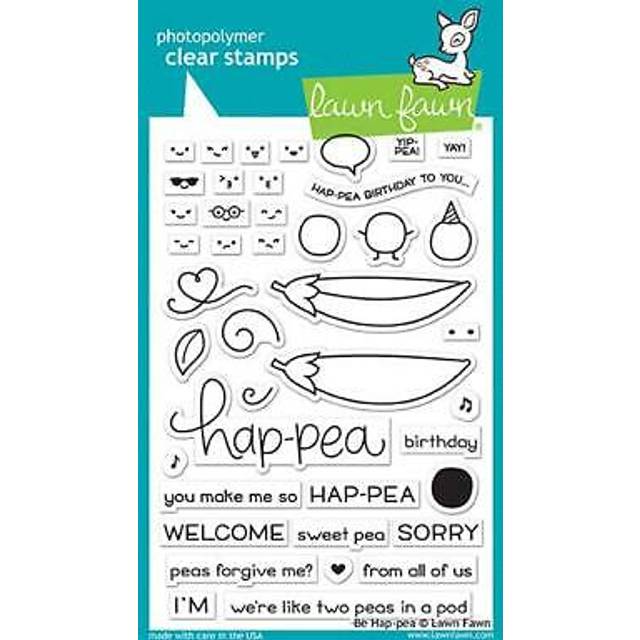 Lawn Fawn Be Hap-Pea 4X6 Clear Stamp Set