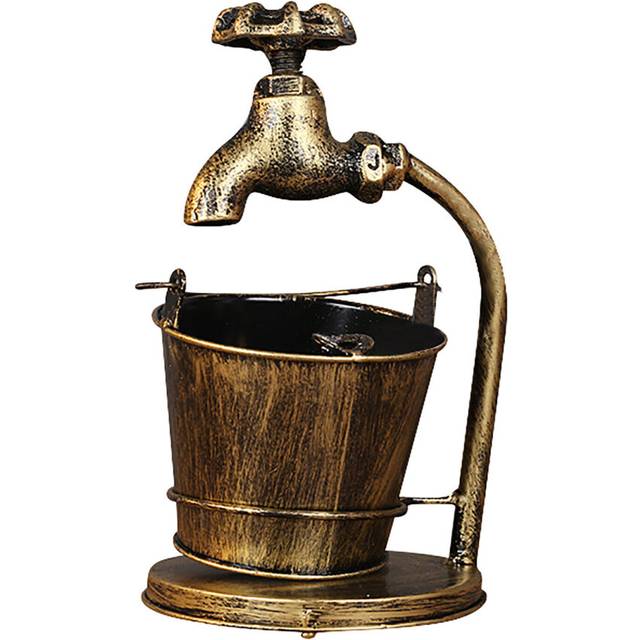 (A) Vintage Faucet, Iron Art Ashtray, Creative Crafts,Faucet Wrought Iron Ashtray