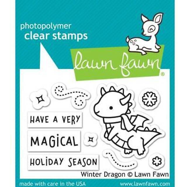 Lawn Fawn Winter Dragon 2X3 Clear Stamp Set