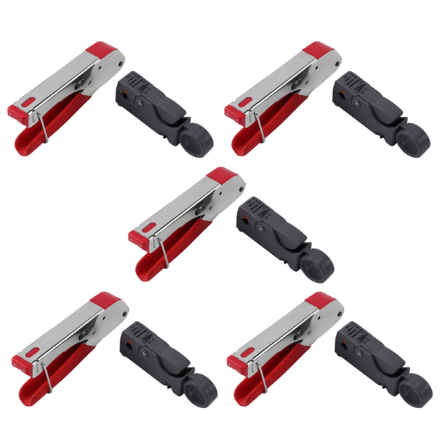 5X New Multi Compression Coaxial Cable Crimping Tool F Rg6 Rg58 Rg59 Connectors Coax Crimper Stripper
