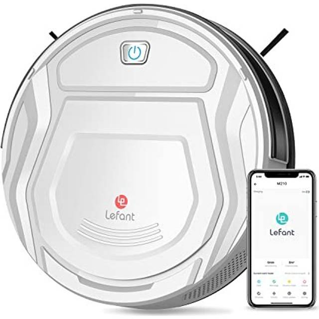 M210 Robot Vacuum Cleaner, 1800Pa Strong Suction, 7.6cm Thin, Automatic Self-Charging Small Robotic Vacuum, Wi-Fi/App/Alexa Control, Ideal for Pet