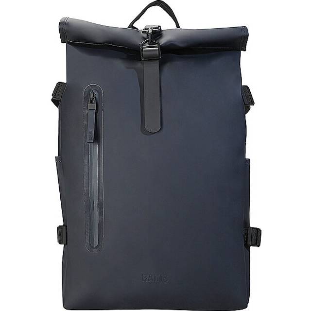 RAINS Rolltop Rucksack Large W3 |Marinblå |One Size