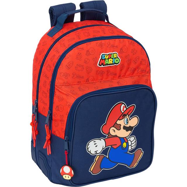 Nintendo Super Mario Ryggsäck 20L Trick, Röd/Blå