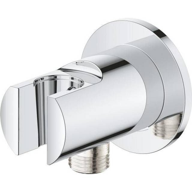 Vitalio Universal Wall Union with Shower Outlet Elbow 1/2 Inch Male Thread and Wall Holder for Hand Showers, Chrome, 26962001