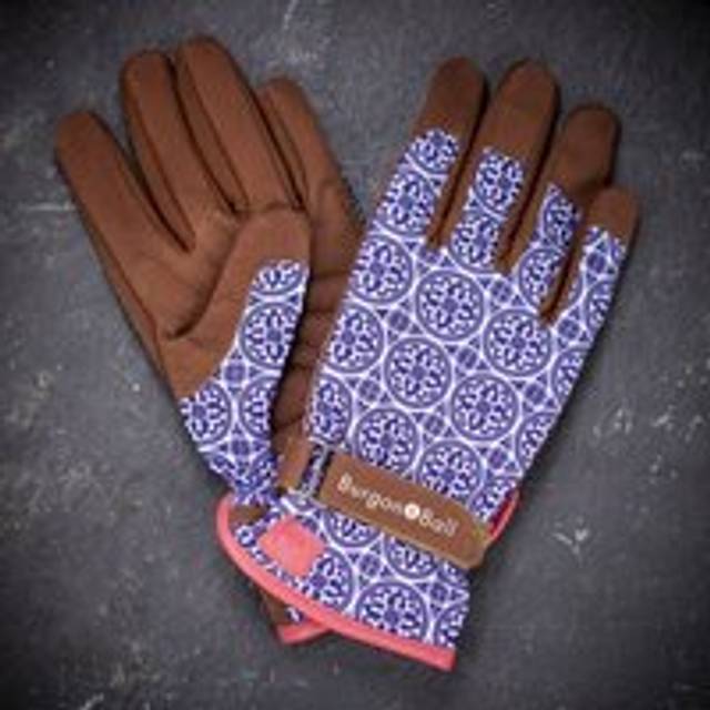Burgon & Ball Love the Glove Women's Gardening Gloves - Artisan - M/L - Blue