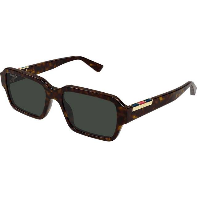 Gucci Man GG1887S 002 Solglasögon Acetat Havana Grön Fyrkantig
